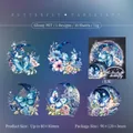 Blaue Schmetterling und Mond Kristall PET Aufkleber für Scrapbooking und Kunsthandwerk - Blauer Schmetterling Illusion Mond