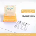 Sello transparente de planificador semanal con tema de gato y mango de acrílico amarillo - Gato Plan Semanal