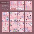 Floral butterfly scrapbooking paper pack in purple night theme with 30 sheets - Flower Swirl Purple Night