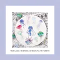 Holographic Medusa jellyfish stickers with shell light effect for journaling, 20 pieces - Jellyfish