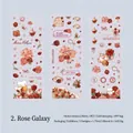 Set di adesivi PET Twilight Rose con stampa a caldo per decorare i diari - Stelle di Rose