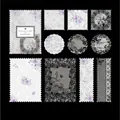 Lot de 20 stickers fleurs violettes et dentelle papier calque pour scrapbooking DIY - Rêve de Crème