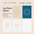 Embossed lace decorative paper set with hollow patterns and pearl finish textures - Lace Flower