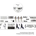 30mm washi tape with modern fashion character illustrations and sleek barcode designs - Lonely Frequency