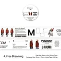 Creative washi tape with person illustrations and English typography, 30mm x 2m size - Free Dreaming