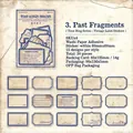 Vintage scrapbooking stickers with retro label designs on premium washi paper 30pcs set - Old Fragments