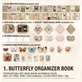 Mini kit de scrapbooking de mariposa vintage con pegatinas y sobres decorativos - Estilo Almacenamiento Mariposa