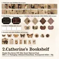 Pack de mini libro DIY Catherine Bookshelf con papel vintage y sobres decorativos - Estilo Estantería Catherine