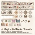 Kit de scrapbooking retro de mariposa con tarjetas decorativas y papel de diseño - Estilo Libro Antiguo Mágico