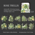 Rose PET-Aufkleber Set mit 3D-Silberfolie für Blumen-Scrapbooking und Dekoration - Rosen am Zweig