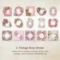 Vintage Blumenrahmen-Aufkleber mit Rosenmotiven für Scrapbooking und DIY-Dekorationen - Rosen-Alter Traum