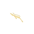 Minimalist gold-finish liquid lava ear cuff with modern irregular wave design - 925 Silver / ES301-18K Gold