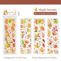 Set di adesivi in PET con foglie di acero e motivi botanici trasparenti e farfalle - Foglie di Acero