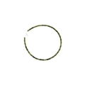 Collana minimalista in argento S925 con perle di bambù verde naturale e chiusura sicura - Argento 925 / Argento