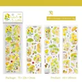 Adesivi in PET con foglie di ginkgo serie Little Forest set da 6 pezzi decorativi - Foglie di Ginkgo