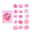 Set di adesivi PET con fiori rosa e confezione per decorazione di agende e fai-da-te - Bordo di Fiori Rosa