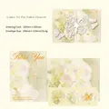 Set de cartes de vœux papillon 3D avec dorure et enveloppe à motif floral assortie - Fleurs à l'Écoute