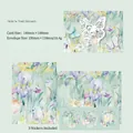 Iris flower 3D hollow butterfly card set with envelope and gold stamped Thank You text - Iris Dreamland