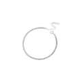 Klassisches S925 Sterling Silber Tennisarmband mit schimmernden Zirkonia-Steinen - Einheitsgröße / Silber