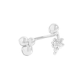 Pendientes de plata S925 con diseño de racimo de uvas de burbujas líquidas pulidas - US 13 / Oro Blanco