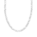 Collar minimalista de plata de ley S925 con cuentas geométricas facetadas e irregulares - Plata 925 / Plateado