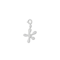 Ciondolo moderno a goccia astratta in argento S925 con chiusura a molla circolare - Argento 925 / DZ004-Stella Marina Platino