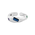 Minimalist S925 sterling silver open ring featuring colorful zircon stones and geometric design - Adjustable Open / Silver