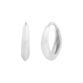 Orecchini a cerchio in argento sterling S925 con finitura lucida irregolare - Argento 925 / Argento