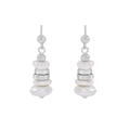 Pendientes minimalistas de plata esterlina S925 con perlas barrocas irregulares y plata - Plata 925 / Oro Blanco