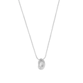 Collana in argento sterling S925 con pendente meteorite irregolare dal design fluido - Argento 925 / XL427-Platino