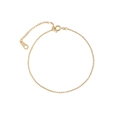 Minimalistisches S925 Sterlingsilber Perlenarmband in Gold mit Karabinerverschluss und Tag - 925er Silber / 18K Gold