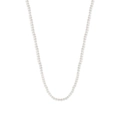 Elegante S925 Sterlingsilberkette mit einer klassischen Reihe runder weißer Perlen - 925er Silber / Weißgold