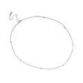 Collana minimalista in argento sterling S925 con sette ciondoli a stella e chiusura a moschettone - Argento 925 / Oro Bianco