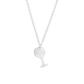 Collana elegante in argento S925 con un raffinato ciondolo a forma di calice da vino - 40+5cm / Forma Calice da Vino (XL461) / Argento 925