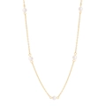 Collana minimalista in argento S925 dorato con cinque eleganti perle tonde bianche - Oro 18K