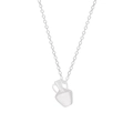 Collana minimalista con pendente ad anfora d'argento e catena a maglie sottili - 40+5cm / Forma di Brocca a Due Anse (XL464) / Argento 925