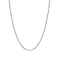 Minimalistische S925 Sterling Silber flache Schlangenkette mit poliertem Panzerketten-Design - Weißgold