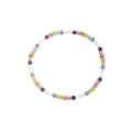 Handgefertigtes S925 Silberperlenarmband mit bunten facettierten Kristallsteinen - 925er Silber / Silber (SL127)