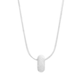 Collana a catena serpente in argento S925 con ciondolo a pillola satinato scintillante - Argento 925 / Argento