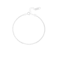 Minimalistisches S925 Sterlingsilber Blumenkohlketten Armband mit verstellbarem Verschluss - 925er Silber / Silber