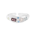 Offener Ring aus S925 Sterlingsilber mit bunten Zirkonia-Steinen in Bonbon-Farben - Größe 13 (Verstellbar) / Silber