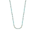S925 sterling zilveren kralenketting met gefacetteerde turkoois en amazoniet stenen - 925 zilver / XL569-Turkoois