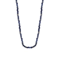 S925 zilveren ketting met gefacetteerde lapis lazuli en turquoise kralen in blauw - 925 zilver / XL569-Lapislazuli