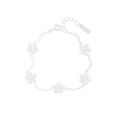 Minimalistische S925 sterling zilveren bloemenarmband met een verfijnd vijfbladig ontwerp - 925 zilver / SL157-Zilver