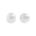 Pendientes de bola minimalistas de plata S925 con acabado de metal cepillado - Plata 925 / Plateado