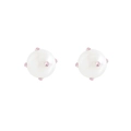 Orecchini a lobo con perla bianca e zirconi rosa in argento sterling S925 raffinato - Strass Rosa (ES729-Pietra Rosa)
