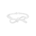 Eleganter S925 Sterlingsilber Hohlbogen Ring für Damen im minimalistischen Stil - Größe 13 (Verstellbar) / Silber