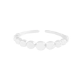 Minimalistischer S925 Sterling Silber Ring mit modernem Perlen-Design verstellbar - Größe 13 (Verstellbar) / Silber