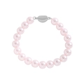 Minimalistische S925 zilveren armband met zachte roze parels en een strakke metalen sluiting - 925 zilver / Witgoud