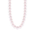 S925 sterling silver necklace with soft pink pearls on a minimalist white background - 925 Silver / XL676-White Gold